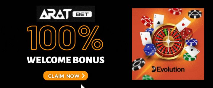 Aratbet 100% Deposit Bonus - The Thrilling Presence of Evolution Gaming