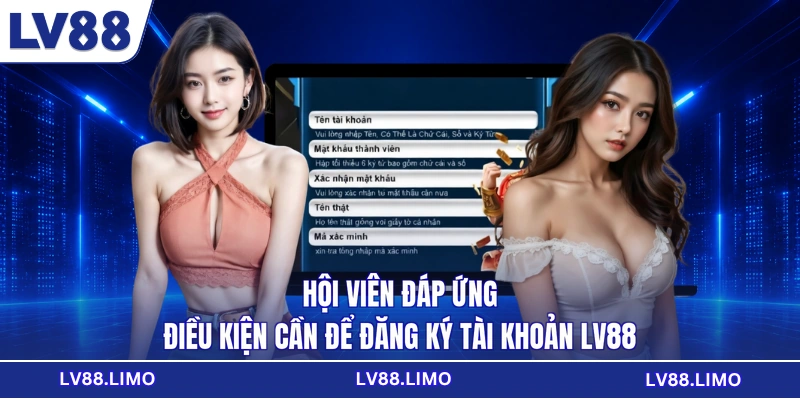 Hội viên đáp ứng điều kiện cần để đăng ký tài khoản LV88